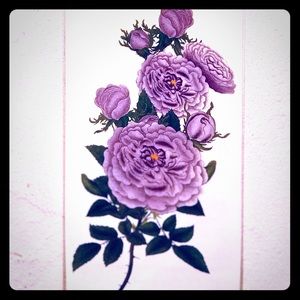 TEMPORARY PURPLE PEONY TATTOO